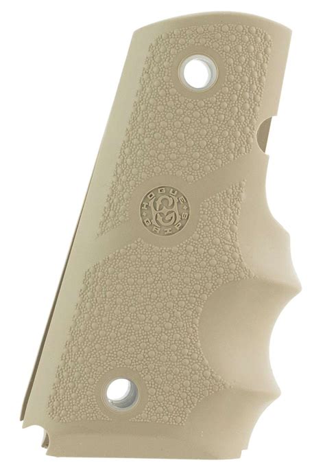 Hogue 43003 Rubber Grip With Finger Grooves 1911 Officer Desert Tan