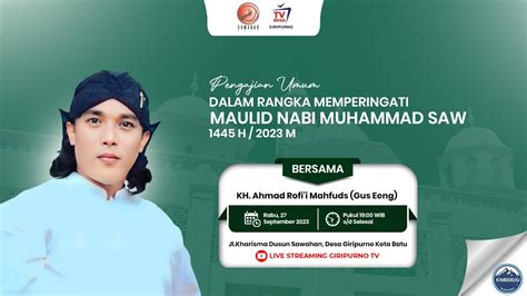 Live Streaming Pengajian Umum Gus Eeng Memperingati Maulid Nabi