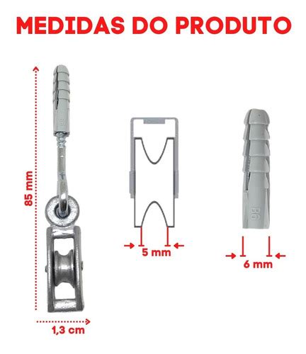 Kit Carretilhas Roldana Metal Pequena Pra Varal Teto Parede Mercadolivre