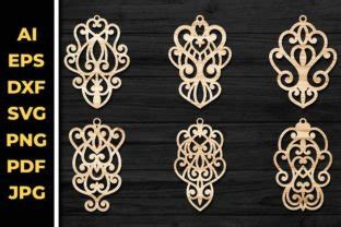 Earrings Jewelry Laser Cut Svg Bundle Graphic By Laijuakter