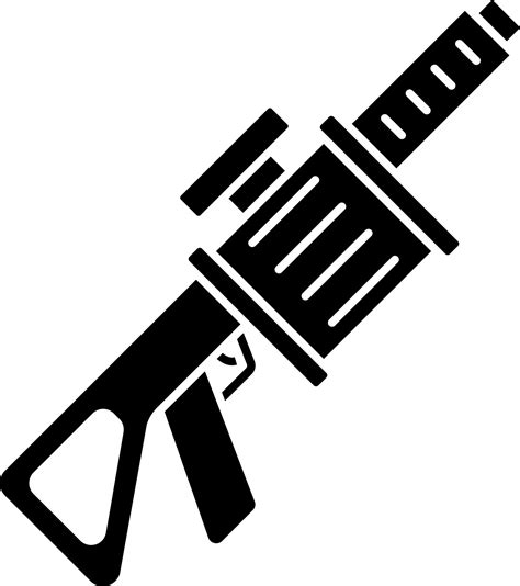 Rifle Icon In Black and White Color. 24251209 Vector Art at Vecteezy