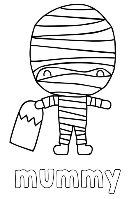 Cute Mummy Coloring Pages