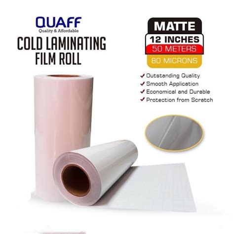 Quaff Cold Laminating Film Photo Top Roll M Roll Glossy Matteepk