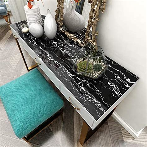 Livelynine Black Marble Contact Paper Peel And Stick Countertops