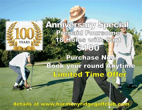 Golf Specials Harmonyridgegolfclub