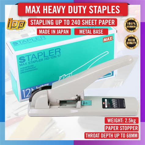 MAX Heavy Duty Stapler HD 12N 24 Stapling Up To 240 Sheet Made In