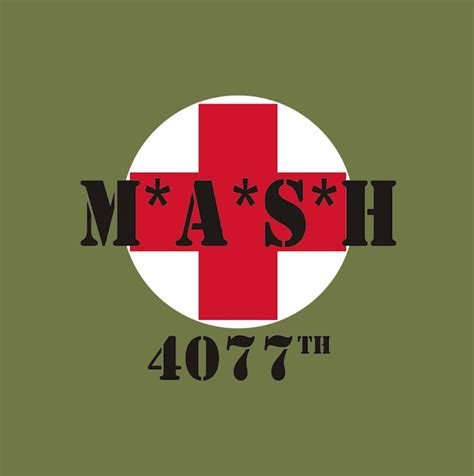 Mobile Army Surgical Hospital 4077th Tv Show Logos Mash 4077 Words