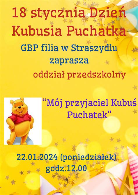 Wi Tujemy Dzie Kubusia Puchatka Gminna Biblioteka Publiczna W Lubeni