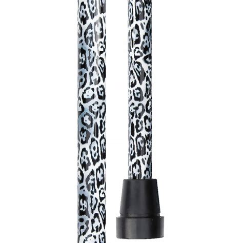 Snow Leopard Derby Adjustable Folding Walking Cane