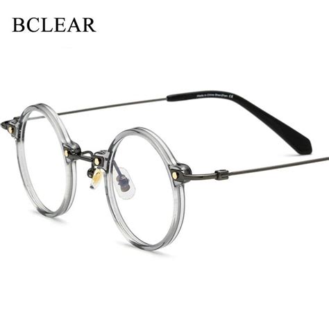 Bclear Unisex Eyeglasses Ultra Light Titanium Round Brsun Eyeglass