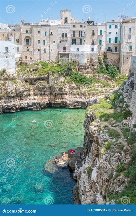 Polignano A Mare Bari Province Apulia Southern Italy Editorial