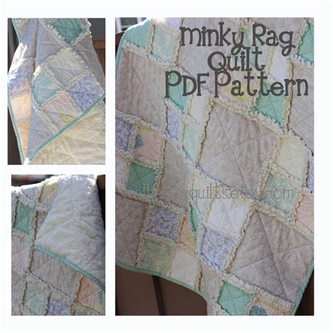 Minky Rag Quilt Pdf Pattern Rag Quilt Tutorial Etsy