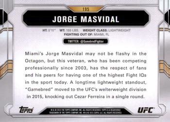 Jorge Masvidal Gallery Trading Card Database