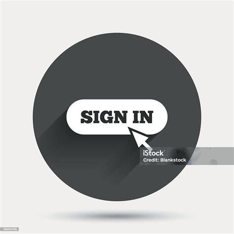 masuk  ikon penunjuk kursor simbol masuk ilustrasi stok