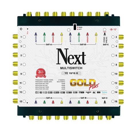 Next 10 16 Kaskatlı Gold Plus Multiswitch Uydu Santrali