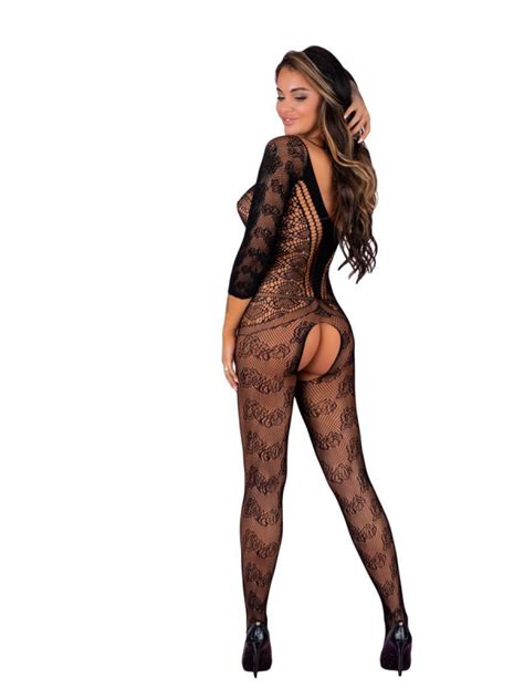 Cordill Bodystocking Zwart Met Mouwen Exclusieve Lingerie