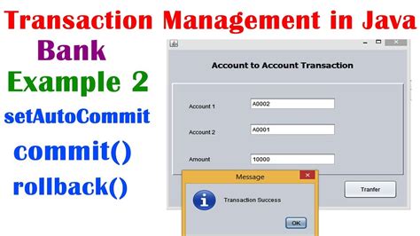 Banking Transaction Management In Java Mysql Youtube