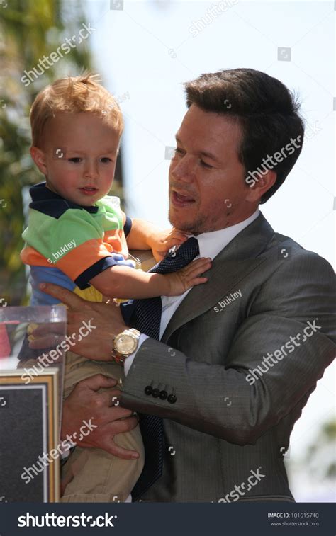 Mark Wahlberg Son Brendan Mark Wahlbergs Stock Photo 101615740