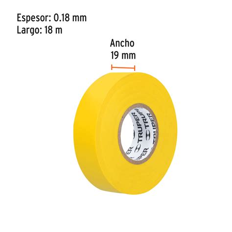 Cinta De Aislar De M X Mm Amarilla Truper