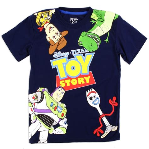 Disney Pixar Toy Story Woody Buzz T Rex And Forky Boys Shirt