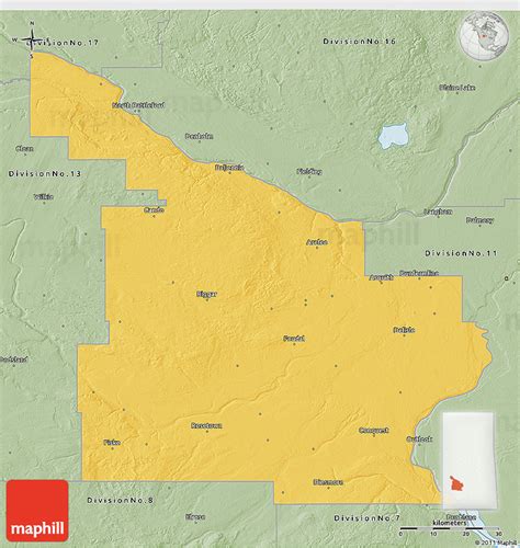 Savanna Style 3d Map Of Division No 12