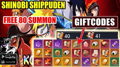 Shinobi Shippuden All Giftcodes Redeem Codes Shinobi Shippuden