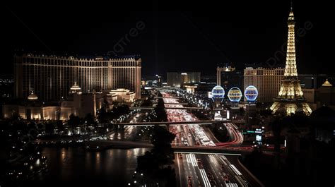 View Of The Las Vegas Strip At Night Background Las Vegas Night