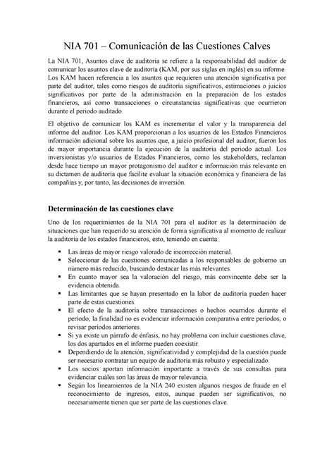 Tarea S Resumen Nias Nia Comunicaci N De Las Cuestiones