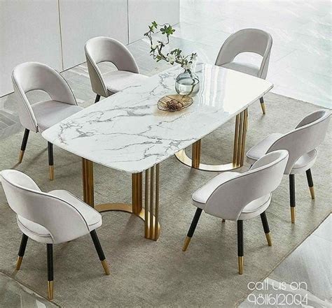 Rectangular Marble Top Dining Table 6 Seater At Rs 160000 Set In New