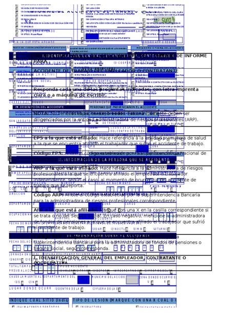 Formato De Reporte De Accidentes Pdf Herida Quemar