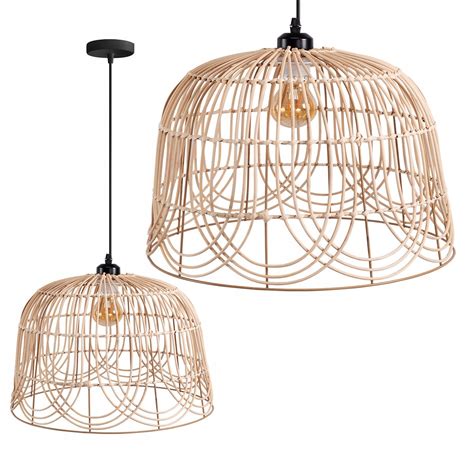 Lampa Wisząca Boho Naturalna Brąz Bambusowa 30 Cm App1351 1Cp