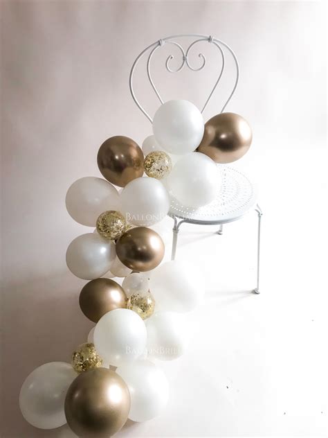 Ballon Girlande Mit Glitzerballons Elegant White Ballonbrilliant