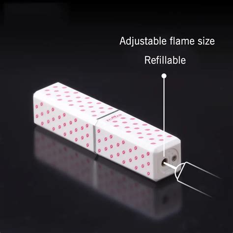 Creative Mini Lighter Butane Gas Refillable Lipstick Shape Cigarette Lighters For Women Nice