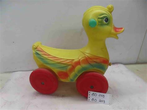 Vintage Regal Plastic Duck Blow Mold Ride On Toy 17 Tall X