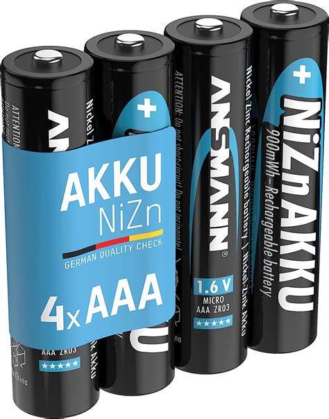 Ansmann Piles Rechargeables Nizn Aaa Mwh V Lot De Piles