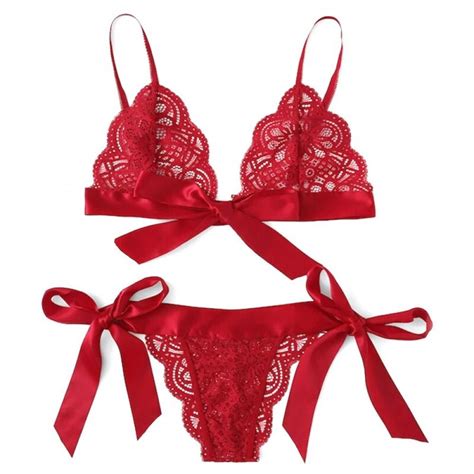 Buy Christmas Flirt Cute Lingerie Cute Lingerie Bow Lace Three Point