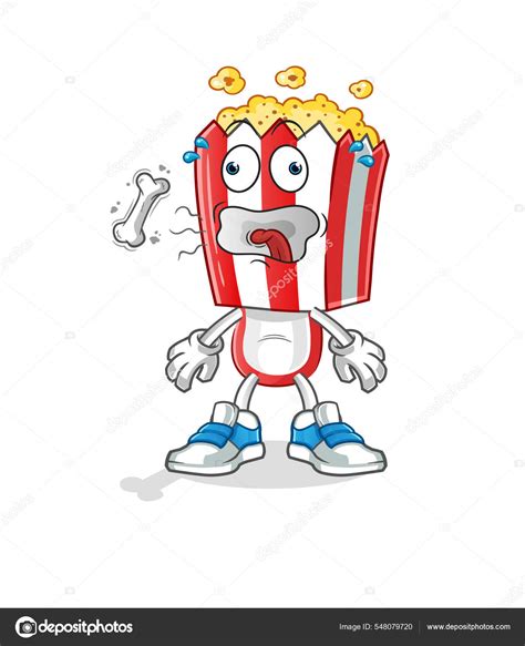 Popcorn Head Cartoon Burp Mascot Cartoon Vector Ilustración De Stock De