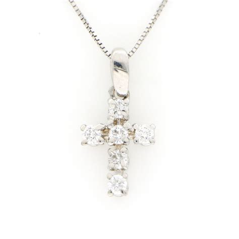 18 Carati Oro Bianco Collana 0 12 Ct Diamante Catawiki