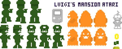 Luigis Mansion Atari 2600 Style Sprites Luigis Mansion Ghost Sprite Hd Png Download Png