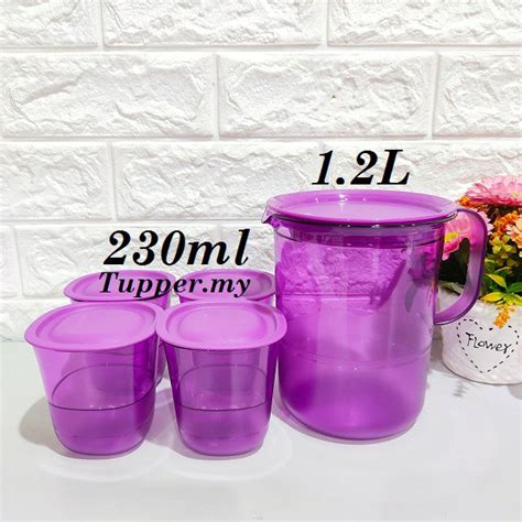 Pc Pcs Tupperware Purple Royale Crystalline Drinking Pitcher L