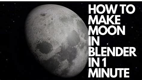 HOW TO MAKE A MOON IN BLENDER How To Make A Moon In Blender Tutorial