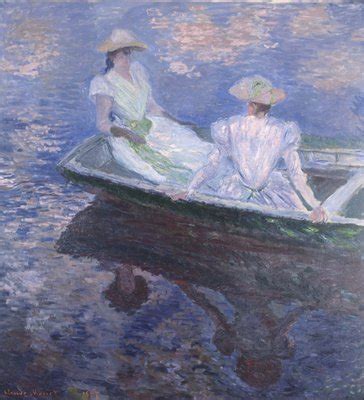 Sur Le Bateau Claude Monet Estampe D Art