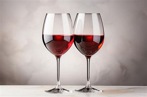 Premium Photo Two Glasses With Red Wine On White Background