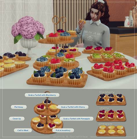 Install Tartlets With Pineapple And Berries Set The Sims Mods