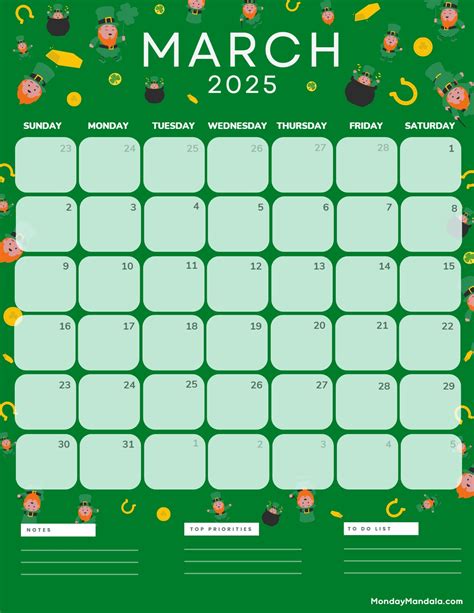 March 2025 calendar (52 free pdf printables)