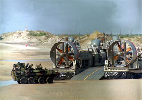 A Marine Light Armored Vehicle Lav Prepares To Board A Navy Air