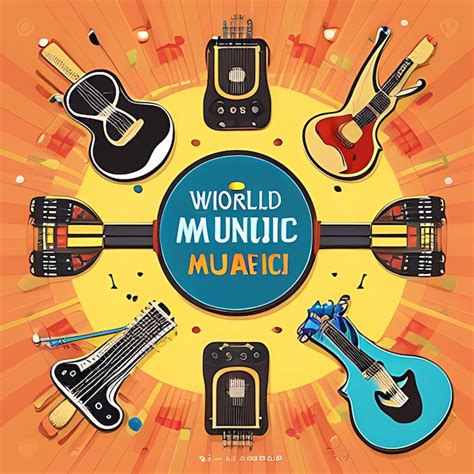 World Music Day Illustration Premium Ai Generated Image