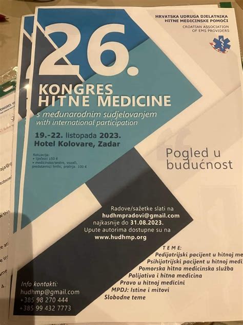 AKTIVNO SUDJELOVANJE NA 26 KONGRESU HITNE MEDICINE S MEĐUNARODNIM