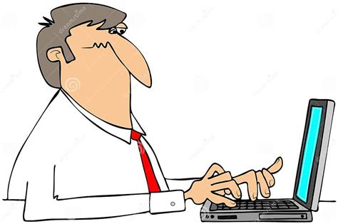 Man Using A Laptop Stock Illustration Illustration Of Keyboard 88046766