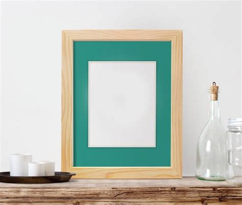 11x14 Frame With 8x10 Mat Unfinished Wood By Cheekysheepwoodshop